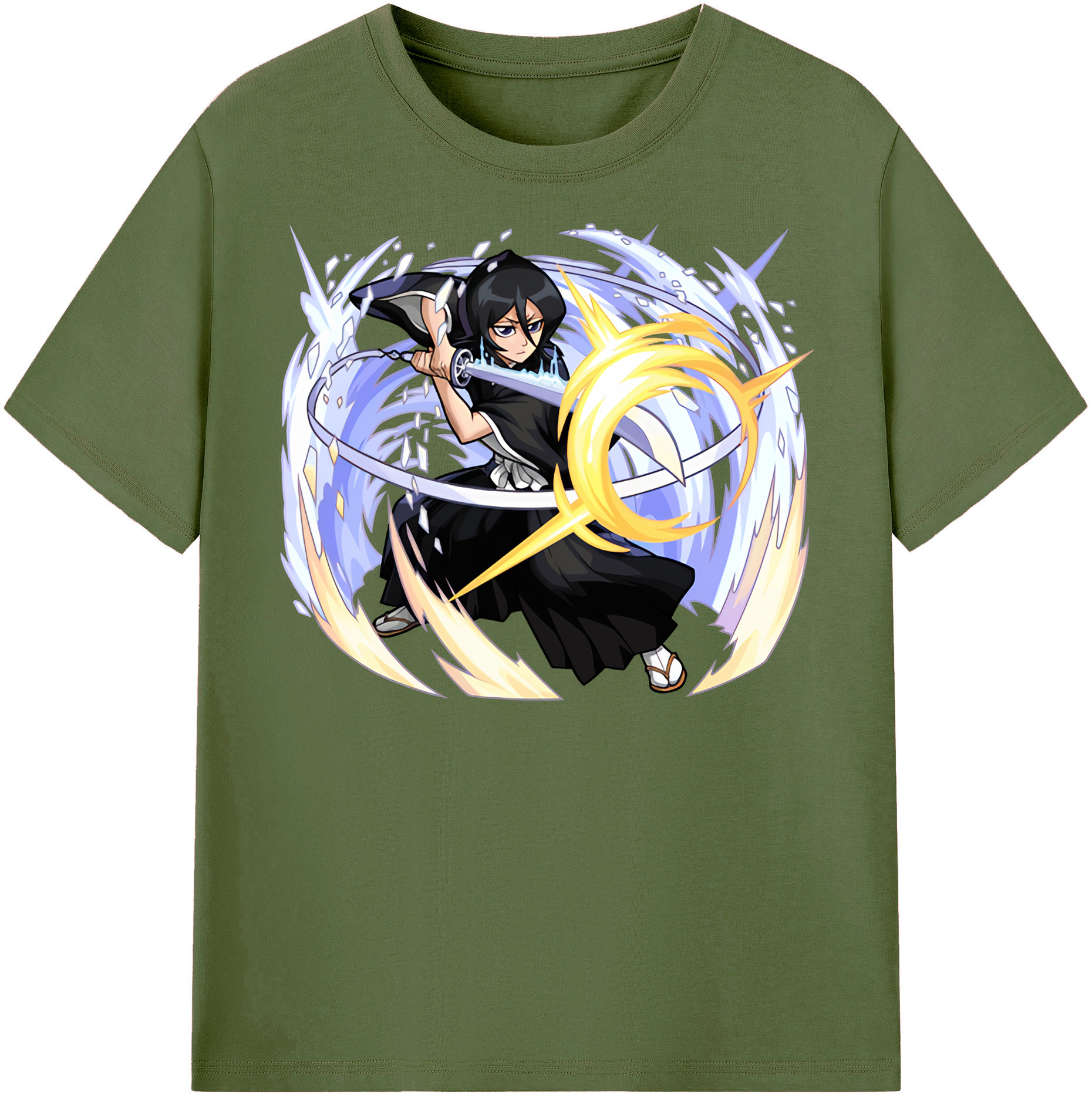 （画像用） ブリーチ 朽木ルキア BLEACH Kuchiki Rukia 綿100％半袖Tシャツ（フロントプリント）